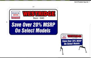 Westridge portable sign design